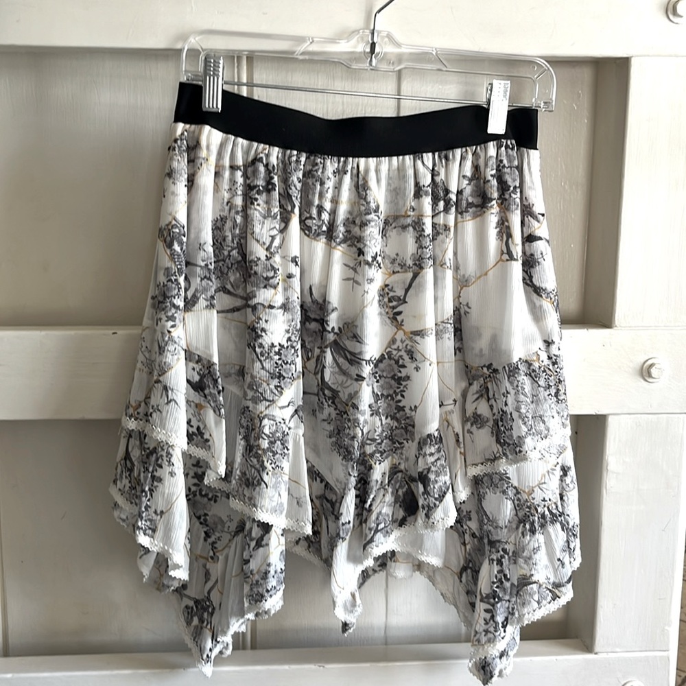 All Saints Tiered Skeleton Floral Skirt